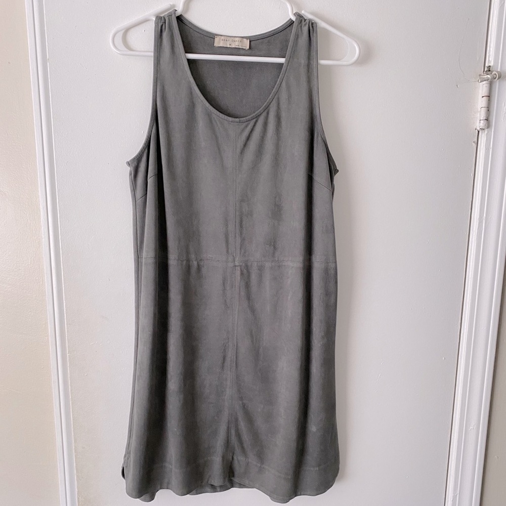 Suede grey tank dress size M